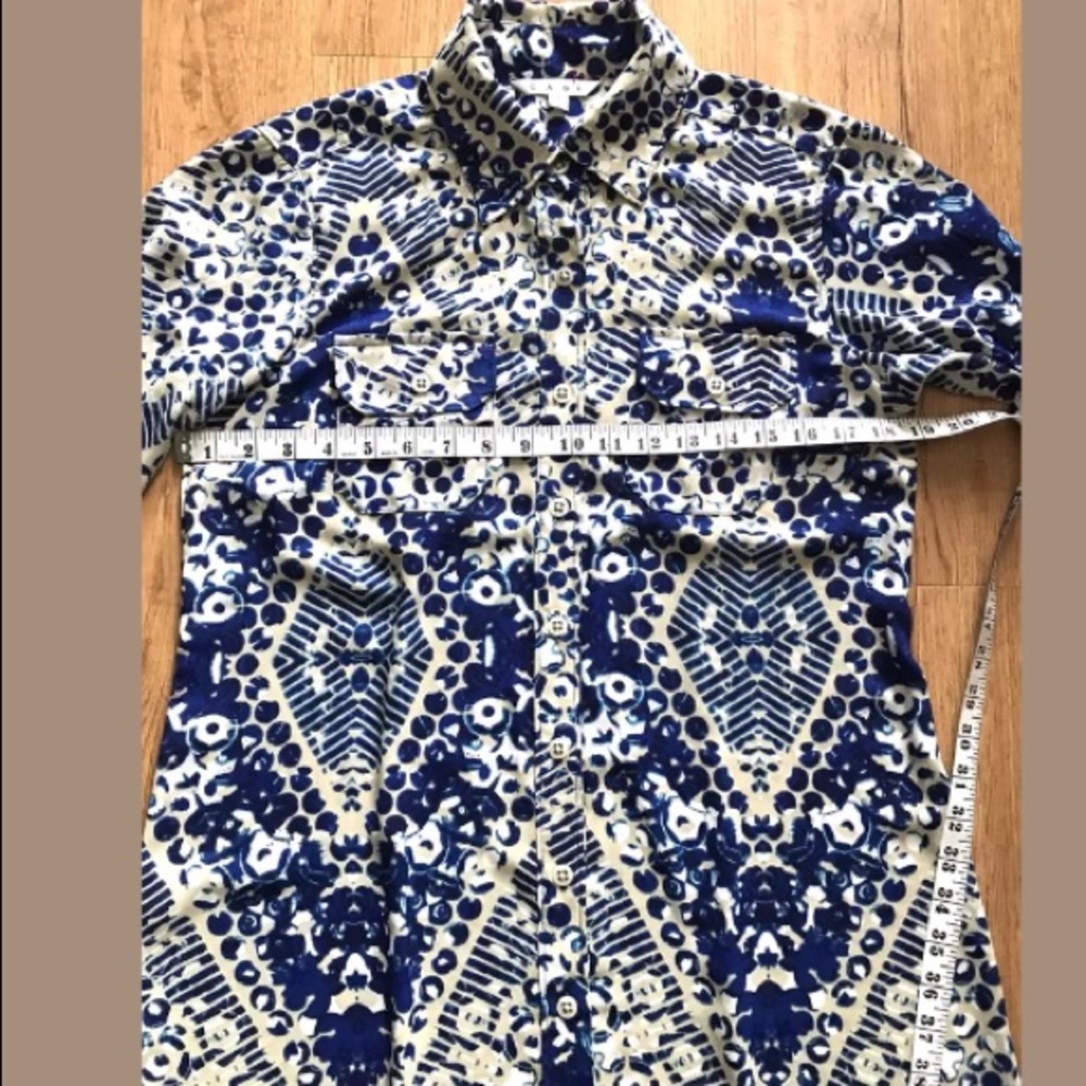 Cabi || Blue White Button Down Dress - Picture 7 of 10